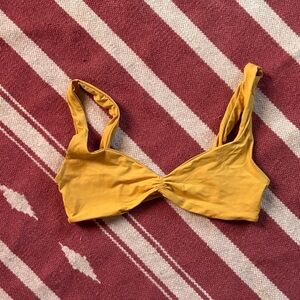 Tavik Knot-Front Swim Bralette - Mustard